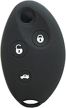 OTMIK Silicone Car Key Cover Suitable for Citroen C3 C4 C5 C6 C8 Xsara Picasso Saxo 3 Button Key Accessories (Black)