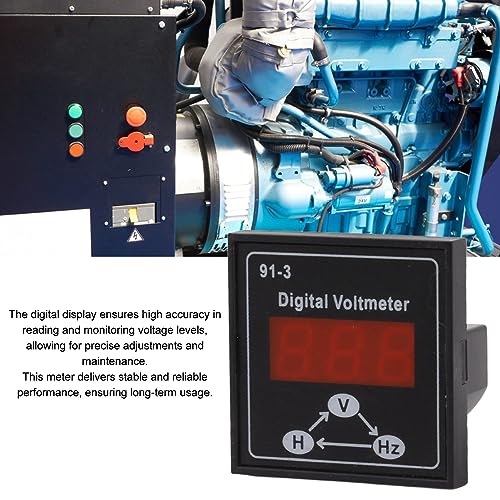 Medidor de Voltaje de Voltios, Mini Voltímetro Digital para Accesorios de Grupo Electrógeno de Gasolina 220V 380V Medidor de Voltaje Trifásico Monofásico