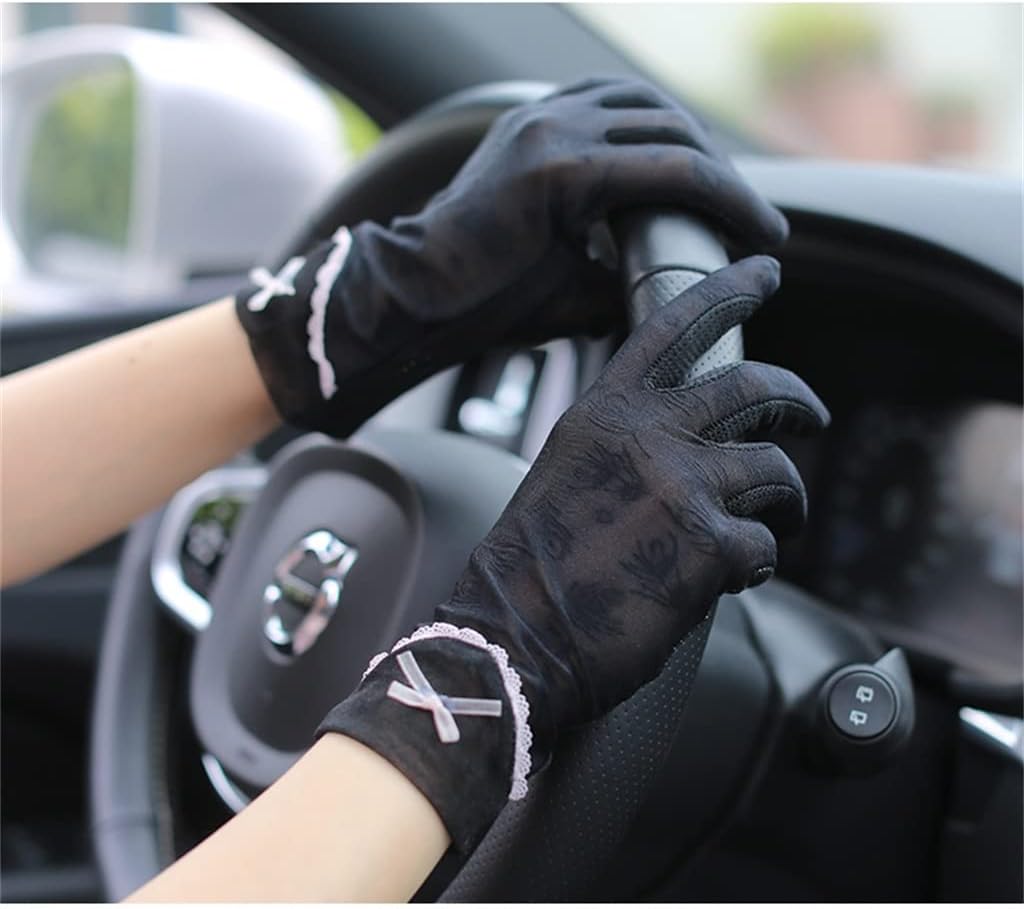 Thin Lace Cycling Driving Gloves Breathable Korean Spring and Autumn Equinox Thin Fingers