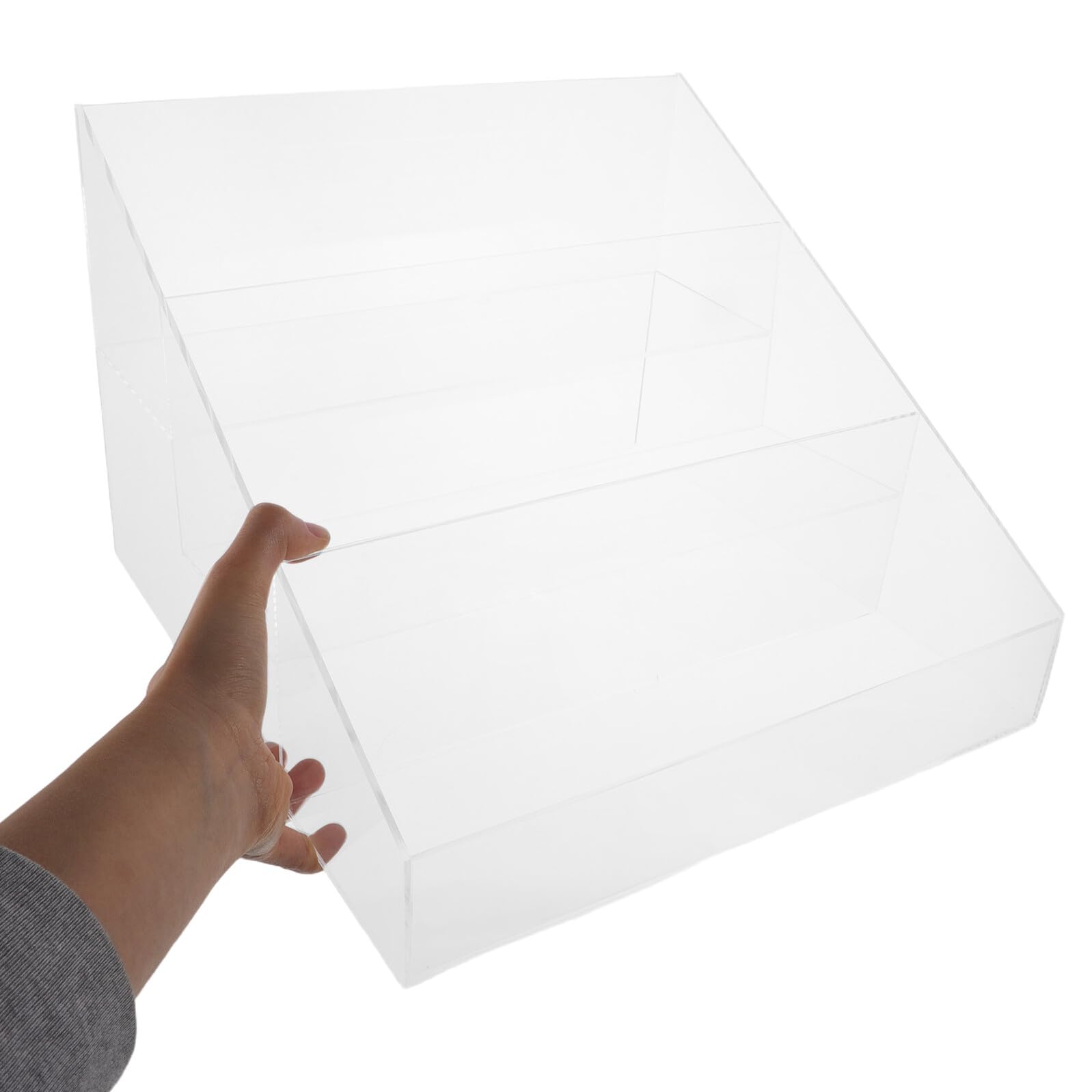 SOIMISS Transparenter 3 stöckiger Trocknerball Organizer aus Acryl Platzsparender Wäscheaufbewahrungsbehälter für Wäscherei mit Schnellem Zugriff und Schutz der Kleidung