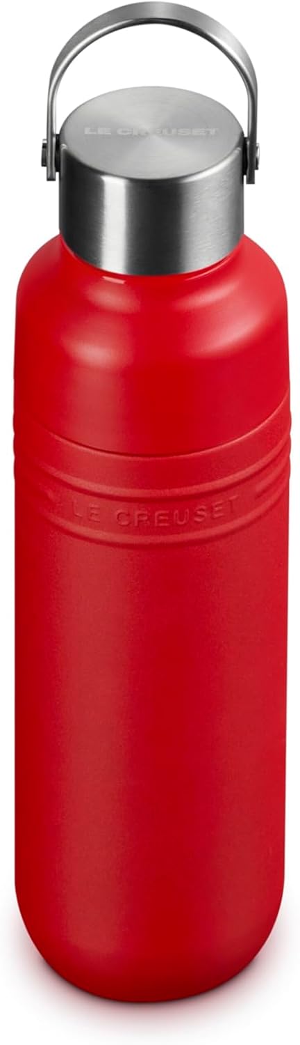 Le Creuset Stainless Steel On The Go Water Bottle, 16 oz., Cerise
