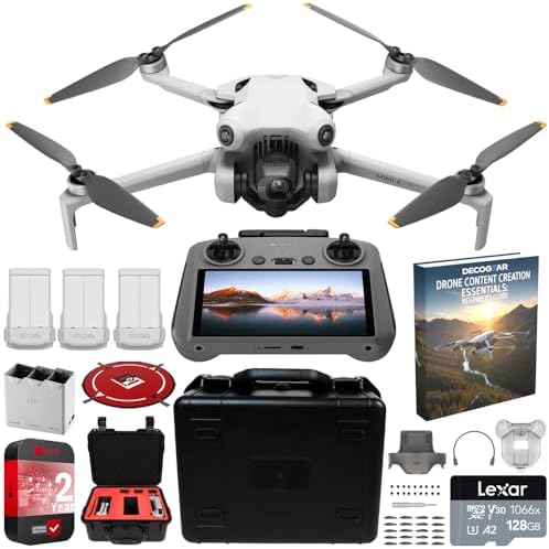DJI Mini 4 Pro Folding Drone with RC 2 Remote (Screen) Fly More C...