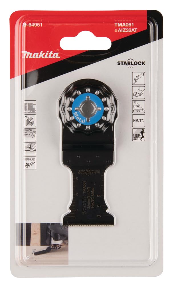Makita B-64951 Lama Starlock 23 TPI TC/HM TMA061 32mm Metallo