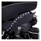 Ciro 45102 Black/Amber LED Bat Blades for 2014-2016 Harley-Davidson FLH Touring Models