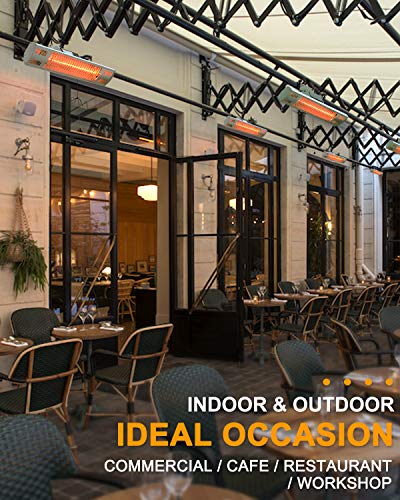 Star Patio Electric Patio Heater, Indoor/Outdoor Heater, Space Heater, Infrared Heater, Wall Mounted, suitable as Gazebo Heater, Balcony Heater, Garage Heater, 1580