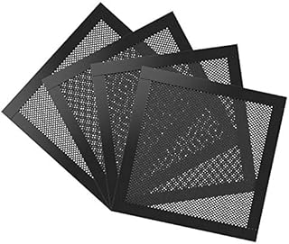 MoKo 140mm Dust Filter for Computer Cooler Fan, [4 Pack] Magnetic Frame PC Fan Dust Mesh PC Cooler Filter Dustproof PVC Cover Computer Fan Grills - Black
