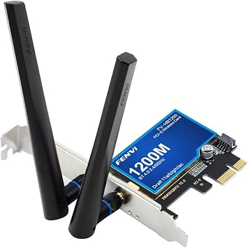 PCI-E WiFi Card BT4.0 for MacOS Windows 7/8/10/11 802.11a/g/n/ac PCI-E Network Adapter mac, Compatible Wi-Fi AirDrop Handoff Instant Hotspot macOS MIMO Mac OS X Natively Supported BCM4360 AC1200