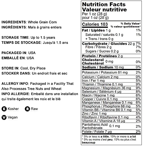 Miniatura 4 de Food to Live Harina de maíz a la antigua, 6 libras, harina de maíz integral, harina gruesa, vegana, kosher, a granel, ideal para hornear pan de