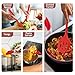 Silicone Cooking Utensils Set of 10, Kitchen Utensils Set for Cooking, 446°F Heat Resistant Silicone Kitchen Tools with Turner Spatula, Soup Ladle, Serving Spoons, Tongs for Nonstick Cookware - Red