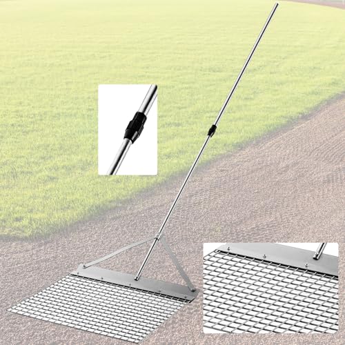 Otoolling Baseball Field Drag Mat Steel Head and Brace Lightweight Adjustable Aluminum Handle Drag...