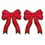 2pcs Chenille Red