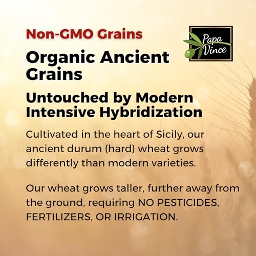 Papa Vince Diabetic Friendly Pasta: Low GI Organic Whole Wheat Italian Pasta Made in Italy from Ancient Heirloom Grain. High Fiber, Slow Carb, Slow Dried, Bronze Cut, Non Enriched (Tagliatelle) - Thumbnail 6