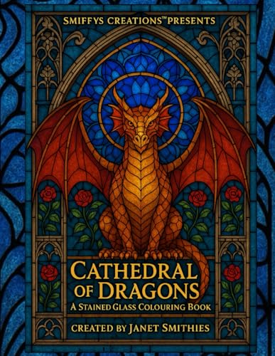 Cathedral of Dragons: A Stained Glass Colouring Book