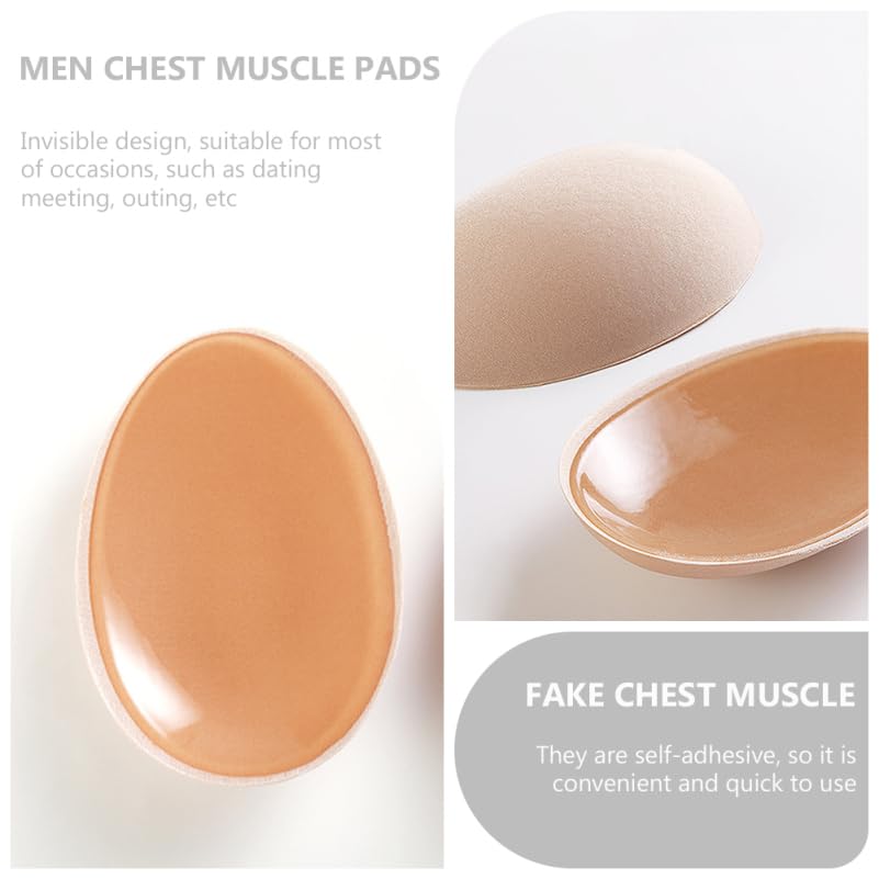 Silicone Chest Muscle Pad Men Muscle Pads Invisible Chest Muscle Cushion Adhesive Muscle Padding Breathable Fake Chest Muscle3