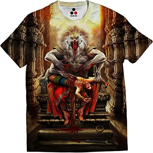 Image of Shiva, Krishna, Hanuman, Kali, Ram and Ravana, Ramayan, Bagavath Githa, Buddha Religious, Spiritual, Hindu Gods T-Shirts