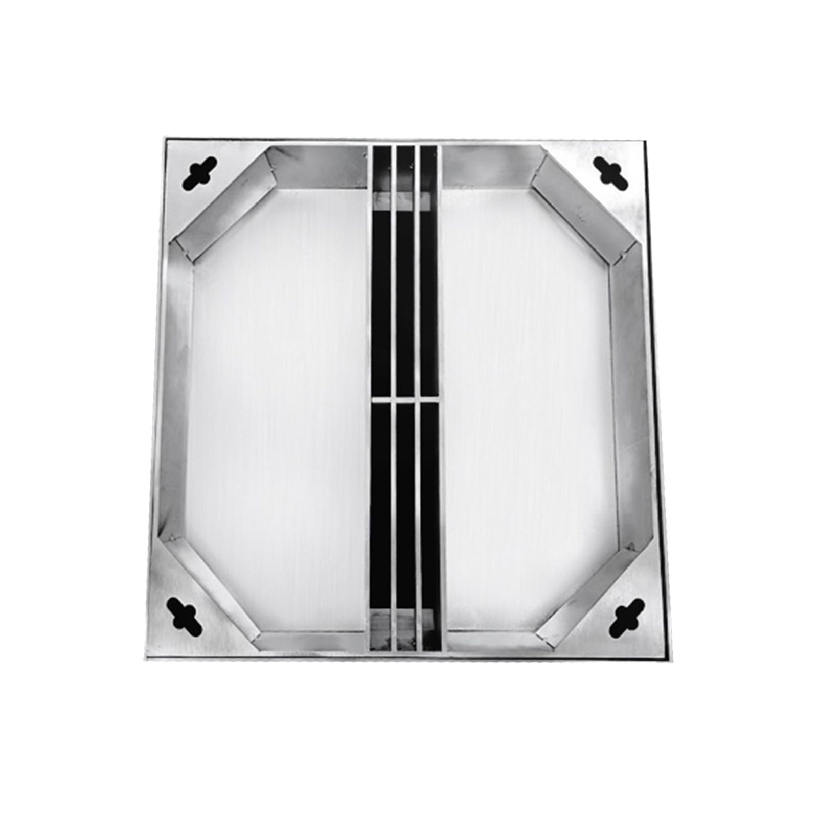 GJMSSMY Stainless Steel 201 Square Manhole Cover, Decorative Drain Cover for Sidewalks, Yards, Garages, Schools (50x50x5cm/20x20x2in) - Invisible Design