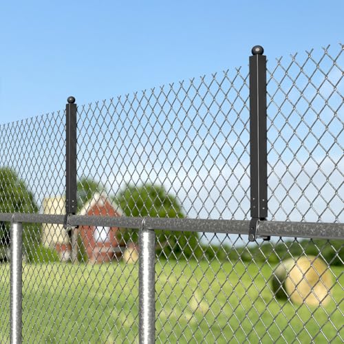 TPHUC 10 Pack 17" Chain Link Fence Extension for Dogs (1-3/8", Black) by TPHUC - Used condition - Image 6