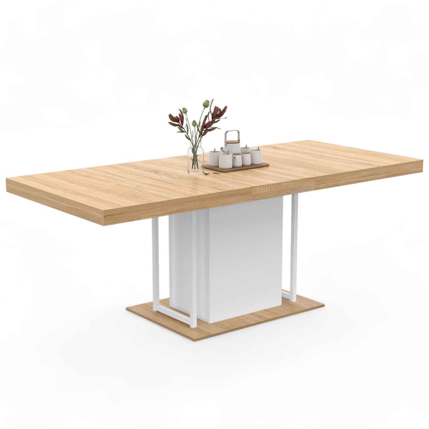Table à manger extensible UGO pour repas de famille chaleureux en grand comité