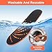 Heated Insoles with 5000mAh Battery, Foot Warmers Rechargeable with 4 Heating Levels, Full Foot Heating, Cut-to-Fit, Electric Heated Insoles for Men and Women, L: 8.5-12