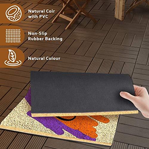 Image of Onlymat Coir & PVC Hard Ecofriendly Merry Christmas Printed Large Doormat for Main Door, Bedroom, Entrance, Home (Multicolour, 75cm x 45 cm x 1.5 cm)