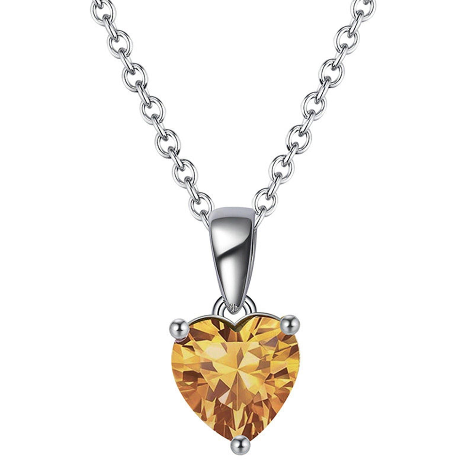 Bijoux 925 collier pour femmes en argent sterling cœur véritable - 4