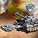 Hitatol ABS Military Tank Toy with Projectile Launcher & Pop-Out Mini Tank - 360° Rotating & Elevating Turret for Interactive Play Gear-Driven Action,Inertia Forward Free Rotate, Ages 3+ (Grey)