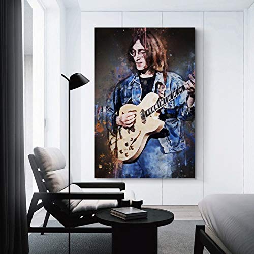 HHRF John Winston Lennon 18 Pop Art icône musicale classique Poster de célébrité Décoration murale 60 x 90 cm - Les Beatles, Paul McCartney, John Lennon, RIngo Starr, George Harrison HHRF John Winston Lennon 18 Pop Art icône musicale classique Poster de célébrité Décoration murale 60 x 90 cm – Image 4