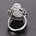 Imagen de XJruixi Anillos de Piedra Lunar Natural para Hombres y Mujeres Anillo de joyería de Plata esterlina 925 con Piedras Grandes 11x17MM Piedras Preciosas ovaladas Regalos al por Mayor