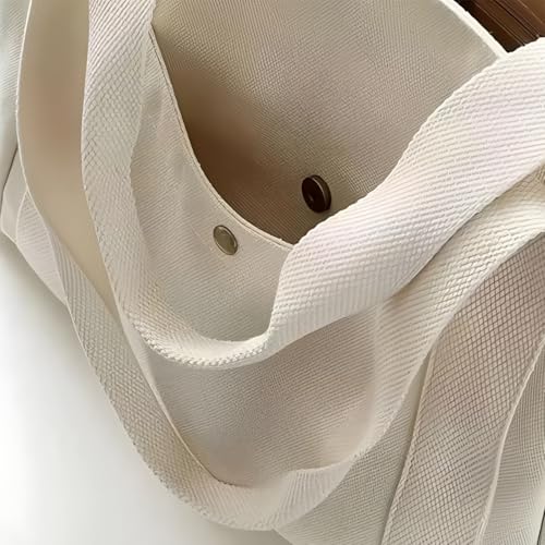Bolso tote personalizado con nombre bordado, bolso de lona grande para uso casual, compras y hombro para mujeres miniatura 6
