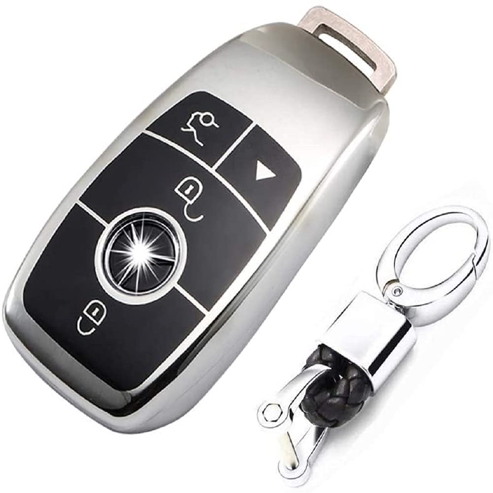 Gosccess Keyless Entry Remote Cases Smart Key Fob Cover for For Mercedes Benz E Class, 2018 up S Class, 2017 2018 W213