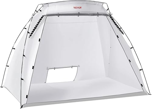 Miniatura 12 de VEVOR Cabina de pintura portátil, tienda de campaña de pintura en aerosol más grande con pantalla de piso y malla integrada, estación de tienda