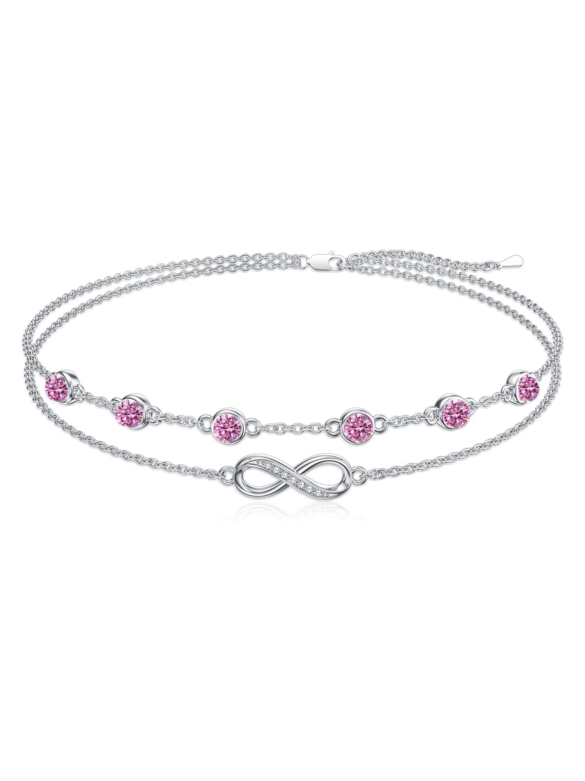 Dorunmo Anklet Bracelets For Women 925 Sterling Silver Birthstone/Infinity/Butterfly/Evil Eye/Turtle/Pineapple/Starfish/Heart Anklets Bracelets Jewelry Gifts for Women