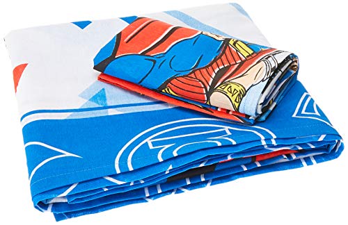 Jogo de Cama Solteiro Estampado Liga da Justiça 1,50 m x 2,10 m Com 2 peças