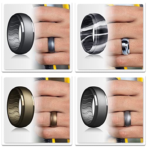Image of Mens Silicone Wedding Band - Rubber Wedding Rings, Silicone Wedding Band