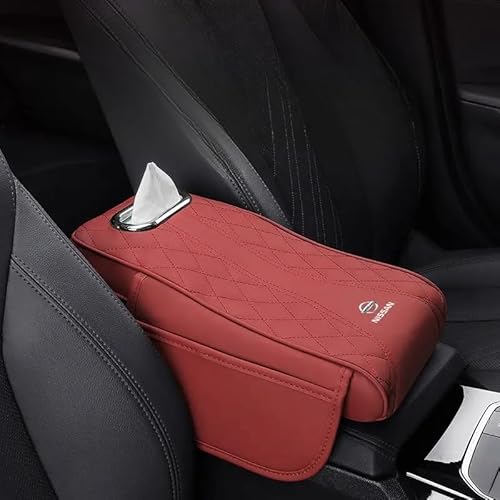 日産 車の アームレストボックスパット【新型2in1&多機能収納】コンソールボックスマット センター エクストレイル セレナ エルグランド ブルーバード ティアナ キックス ディズ ノート オーラ アリア 車用アームレストカバー ティッシュボックス 収納袋