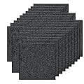 Orgthin 30Pcs Carpet Tiles Peel and Stick, Self Adhesive Carpet Floor Tile 12” x 12”, Dark Grey Soft Padded Flooring Sticker, Home Decor for Bedroom Living Room Office, 30 sq ft per Box