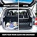 Backseat Car Organizer, Free up Backseat Storage to Keep Car Neat and Organized by Using Trunk Storage Organizer with Large Capacity, Durable and Sturdy Material to Hold the Clutter.