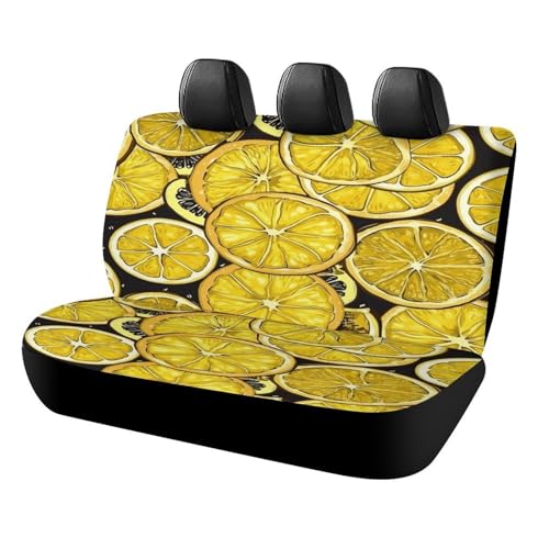 Funda de asiento de coche para banco trasero con diseño cítrico para SUV y furgoneta