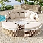 Polyrattan Sonneninsel mit Sonnendach