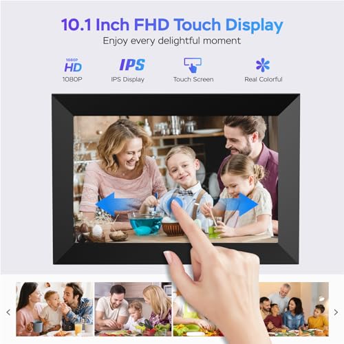 Jaokpo P200 Uhale Digital Picture Frame Wifi 10.1 Inch Hd Ips Touch Screen Electronic Picture Frame Slideshow Smart Loop Digital Photo Frame With App & Sd Card Slot To Load Photos & Videos From Your Phone thumb #3