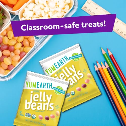 image for YumEarth Organic Jelly Beans - Fruity Candy Snack Packs, Gluten Free S