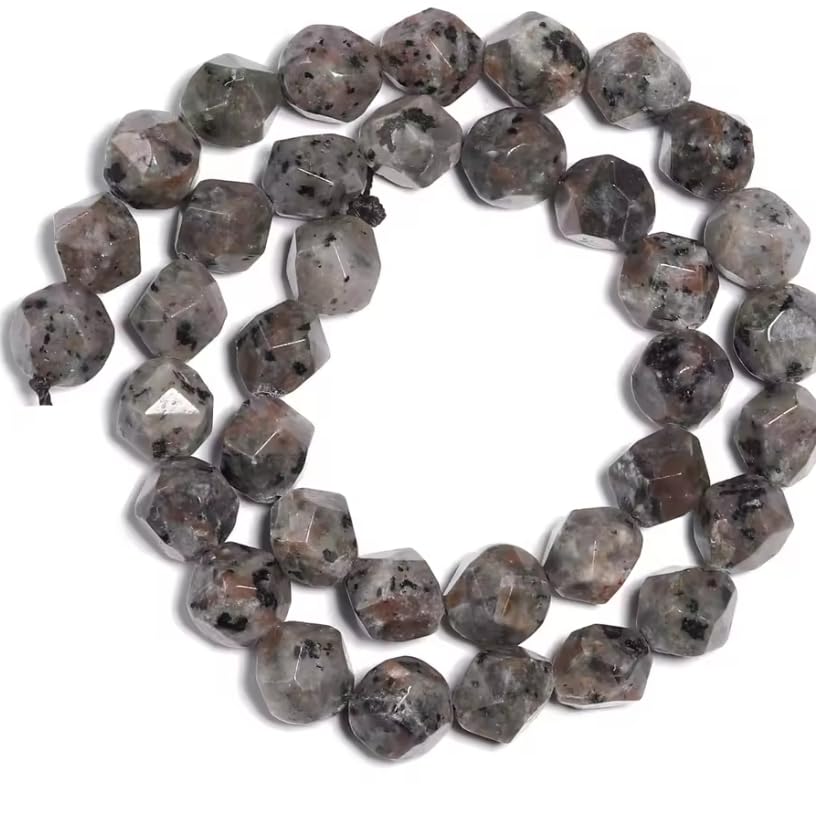6/8/10mm Faceted Yooperlite Natural Flame Stone Beads Spacer Beads for Making Supplies DIY Bracelets Accessories,Yooperlite,6mm About 50pcs