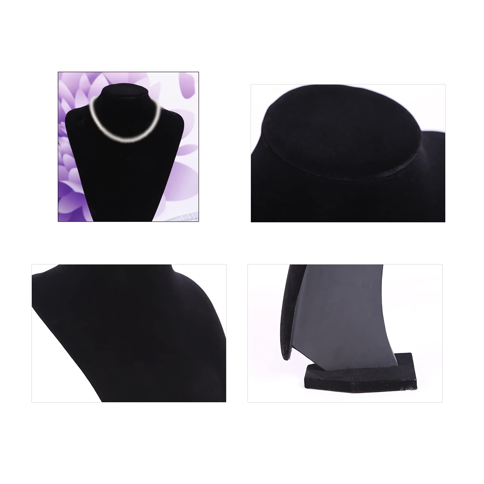 Organizator biżuterii Elegancki czarny łańcuch biustonosz, model prezentacji biżuterii do domowych kredensów i salonu biznesowego uczciwy, wielowymiarowy wyświetlacz biżuterii (kolor: 3 szt., Rozmiar: