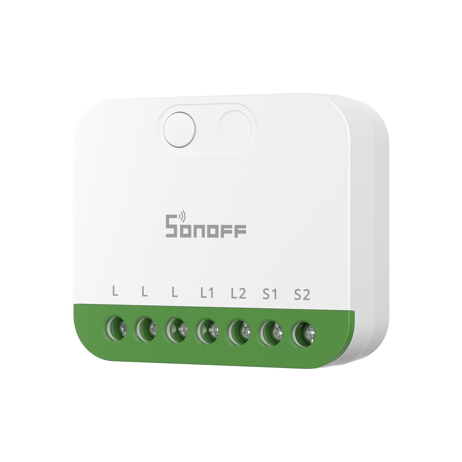 SONOFF MINI DUO（Matter przez WiFi） Przełącznik Inteligentny WiFi 2-Kanałowy, Współpracujący z Matter, Całkowite Obciążenie 16A, Kompaktowy na Pudełka Standardowe, Sterowanie Zdalne i Automatyczne