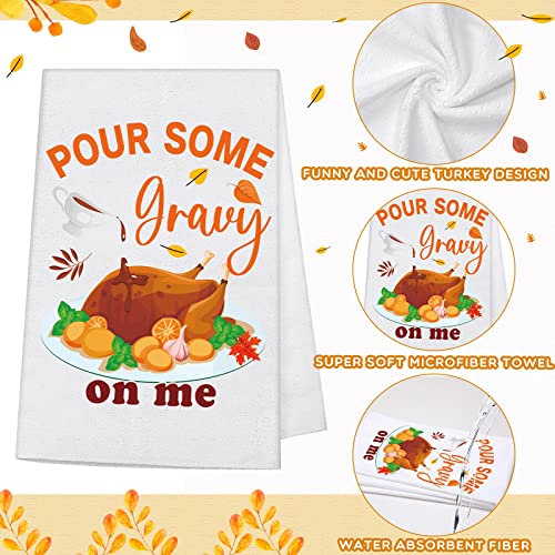 Remerry 6 Pcs Thanksgiving Turkey Kitchen Towels Fall Dish Towels Daily Absorbent Drying Cloth Tea Towels For Kitchen Home Decor Thanksgiving Gifts #TOP2