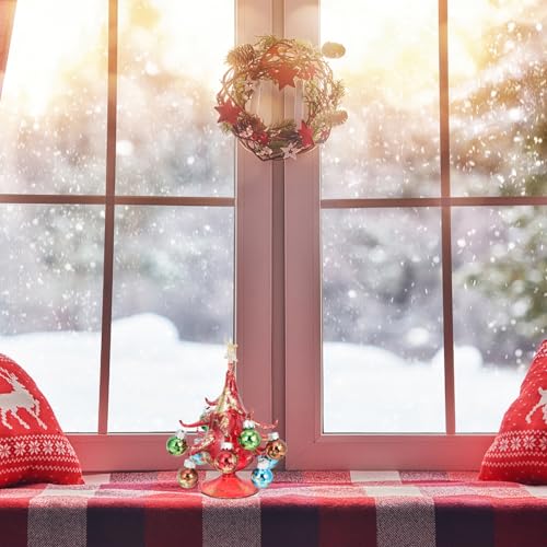 Árbol de Navidad de vidrio artesanal y ecológico para decoración navideña 5