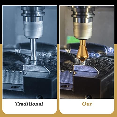 4PCS Countersink Deburring Tool Set, Metal Wood Drill Bits,Titanium Coated Countersink Deburring Chamfer Drill Bit
