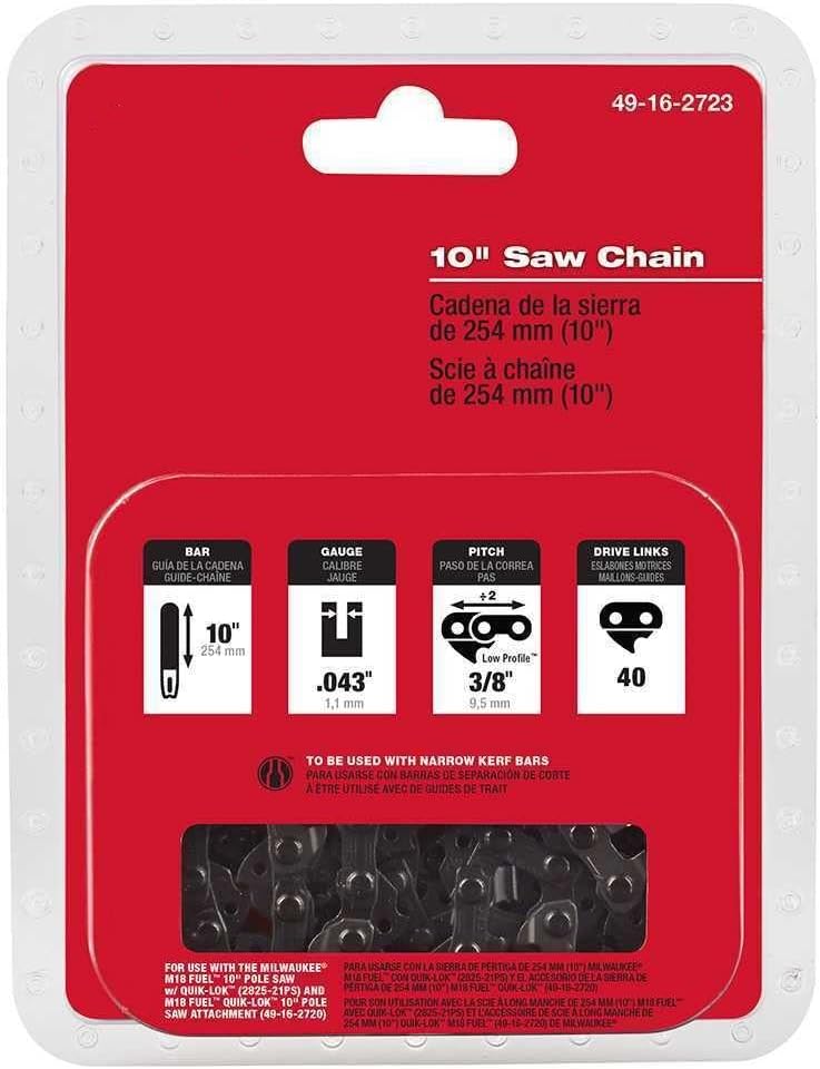 MFWNYVN for Milwaukee 49162723 10 in. Saw Chain for M18 FUEL QUIK LOK