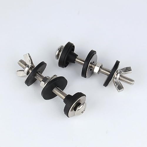 2 Pack Universal Toilet Tank to Bowl Bolts Kit - Heavy Duty Toilet Bolts - Waterproof Stainless and Rubber Washers Gaskets with Extra Long Nut Screw Easy to Install (Short x 2) - Thumbnail 6