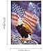 CANDYL DIY Painting Paint by Number Kit for Kids Adults Students Beginner Canvas Painting by Numbers Acrylic Oil Painting Arts Craft for Home Wall Decoration Eagle with American Flag 16x20 Inch